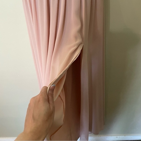 Lulu's Heavenly Hues Blush Maxi Dress Bridesmaid - Picture 5 of 8
